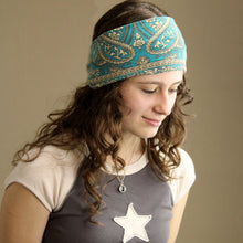Load image into Gallery viewer, Paisley Twist Headband - Turquoise
