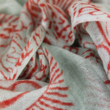 Load image into Gallery viewer, Indian Cotton Hindu Krishna Scarf Ice Blue Geen