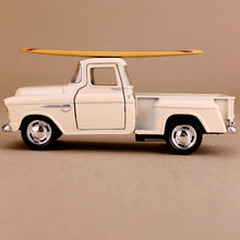 Load image into Gallery viewer, 1955 Chevrolet Stepside Pickup With Surfboard - Cream