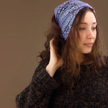 Load image into Gallery viewer, Wide Tube Bandana Headband - Lilac Paisley Purple