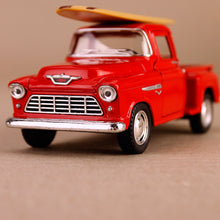 Load image into Gallery viewer, 1955 Chevrolet Stepside Pickup With Surfboard - Red