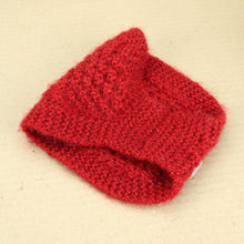 Load image into Gallery viewer, Wide Thick Knitted Curve Headband - Red