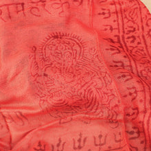 Load image into Gallery viewer, Tangerine Indian Rayon Krishna Scarf with OM Symbol