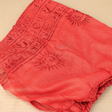 Load image into Gallery viewer, Tangerine Indian Rayon Krishna Scarf with OM Symbol