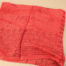 Load image into Gallery viewer, Tangerine Indian Rayon Krishna Scarf with OM Symbol