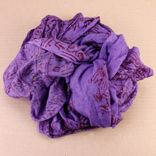 Load image into Gallery viewer, Indian Cotton Hindu Krishna Scarf Purple Lg