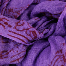 Load image into Gallery viewer, Indian Cotton Hindu Krishna Scarf Purple Lg