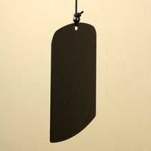 Load image into Gallery viewer, Large Silver/ Grey Metal ribbed Wind Chime with Black Accents