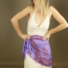 Load image into Gallery viewer, Indian Cotton Hindu Krishna Scarf Lilac