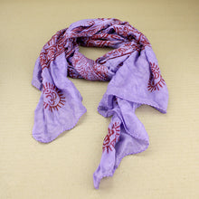 Load image into Gallery viewer, Indian Cotton Hindu Krishna Scarf Lilac