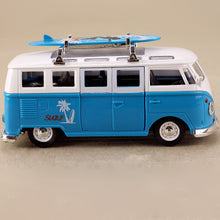 Load image into Gallery viewer, 1962 Samba Volkswagen Microbus T1 - Blue w Surfboard
