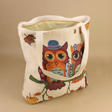Load image into Gallery viewer, Large Tapestry Tote Bag - Mr & Mrs Owl