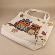 Load image into Gallery viewer, Large Tapestry Tote Bag - Mr & Mrs Owl