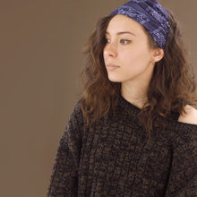 Load image into Gallery viewer, Wide Tube Bandana Headband - Blue Paisley