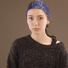 Load image into Gallery viewer, Wide Tube Bandana Headband - Blue Paisley