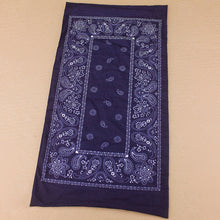 Load image into Gallery viewer, Wide Tube Bandana Headband - Blue Paisley