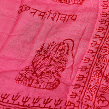 Load image into Gallery viewer, Large Hot Pink Indian Rayon Krishna Scarf with Hindu Symbols