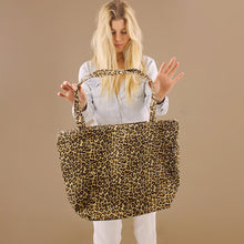 Load image into Gallery viewer, Large Leopard Print Tote Nappy Bag