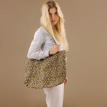 Load image into Gallery viewer, Large Leopard Print Tote Nappy Bag