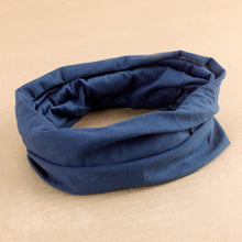 Load image into Gallery viewer, Cotton Stretch Tube Headband - Blue