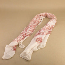 Load image into Gallery viewer, White Indian Rayon Krishna Scarf with OM Symbol