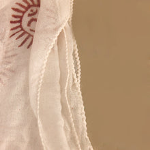 Load image into Gallery viewer, White Indian Rayon Krishna Scarf with OM Symbol