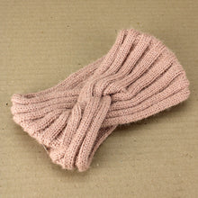 Load image into Gallery viewer, Knitted Wide Headband - Dusty Pink and Silver Speckled
