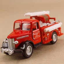 Load image into Gallery viewer, Classic Emergency Fire Engine Model Truck Silver Trim