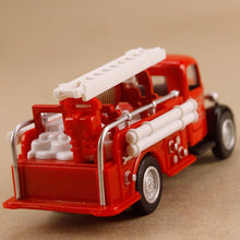 Load image into Gallery viewer, Classic Emergency Fire Engine Model Truck Silver Trim
