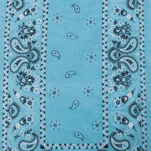 Load image into Gallery viewer, Wide Tube Bandana Headband - Sky Blue Paisley