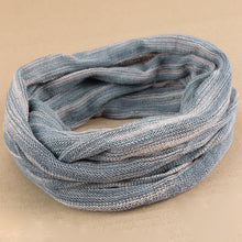 Load image into Gallery viewer, Double-Wrap Nepalese Headband - Grey Blue & White