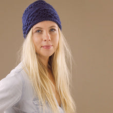 Load image into Gallery viewer, Knitted Extra Wide Headband - Navy Blue