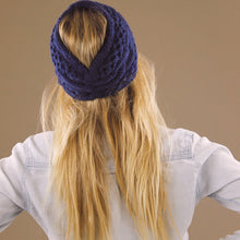 Load image into Gallery viewer, Knitted Extra Wide Headband - Navy Blue