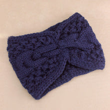 Load image into Gallery viewer, Knitted Extra Wide Headband - Navy Blue