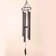 Load image into Gallery viewer, Large Black Tuned Metal Wind Chime