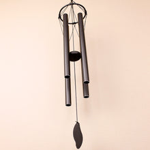 Load image into Gallery viewer, Large Black Tuned Metal Wind Chime