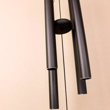 Load image into Gallery viewer, Large Black Tuned Metal Wind Chime