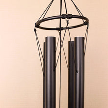 Load image into Gallery viewer, Large Black Tuned Metal Wind Chime