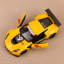Load image into Gallery viewer, Model Car Chevrolet Corvette C7-R Yellow