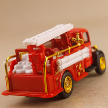 Load image into Gallery viewer, Classic Emergency Fire Engine Model Truck Gold Trim