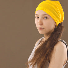 Load image into Gallery viewer, Cotton Stretch Tube Headband - Yellow