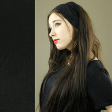 Load image into Gallery viewer, Thin Stretch Cotton Head Wrap Durag - Black