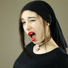 Load image into Gallery viewer, Thin Stretch Cotton Head Wrap Durag - Black