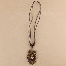 Load image into Gallery viewer, Wolf - Bone/Wood Resin Necklace