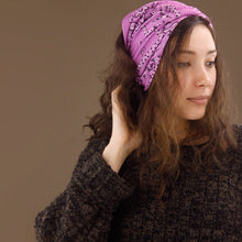 Load image into Gallery viewer, Wide Tube Bandana Headband - Lilac Paisley
