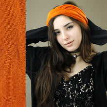 Load image into Gallery viewer, Double-Wrap Nepalese 100% Cotton Headband Orange