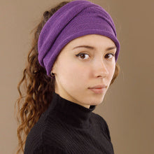 Load image into Gallery viewer, Double-Wrap Nepalese 100% Cotton Headband Purple