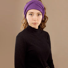 Load image into Gallery viewer, Double-Wrap Nepalese 100% Cotton Headband Purple