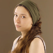 Load image into Gallery viewer, Cotton Stretch Tube Headband - Khaki