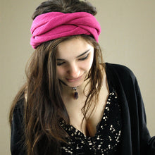 Load image into Gallery viewer, Double-Wrap Nepalese 100% Cotton Headband Pink